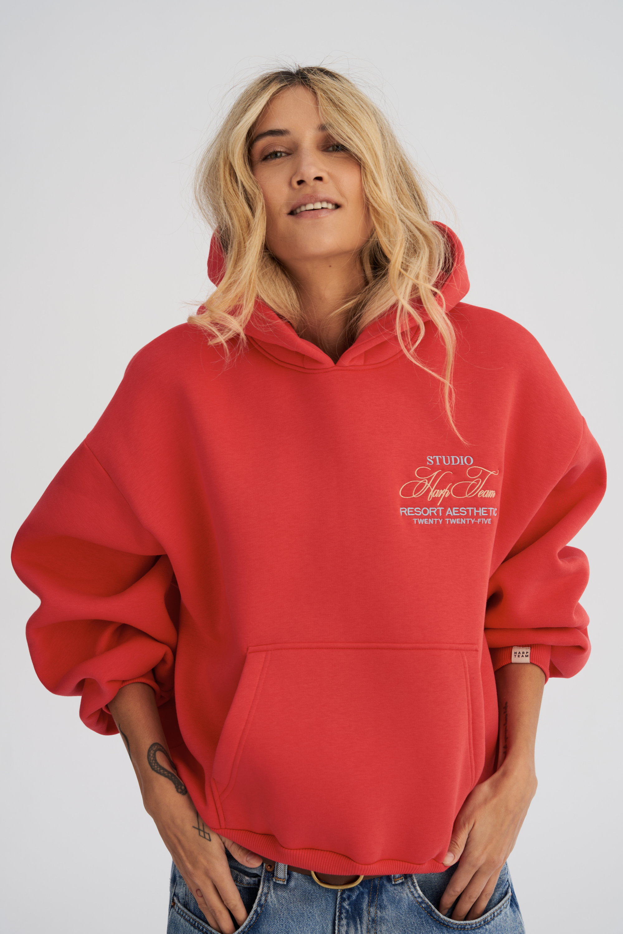 Bluza z kapturem PUFFA Hibiscus damska